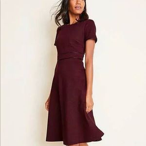 Ann Taylor Burgundy Plaid Dress Size 10P